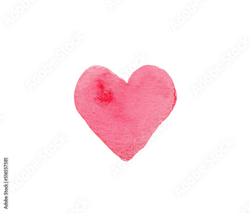 Pink Red Watercolor Heart Sticker