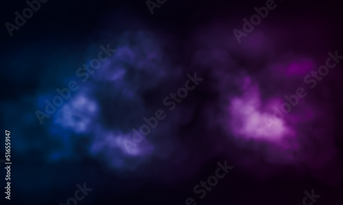 Blue and purple smoke or fog on a dark background.