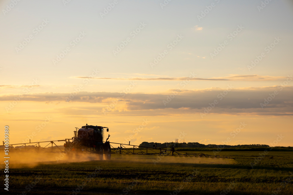 Fototapeta premium Special tractor for the treatment of fields from weeds and pests.