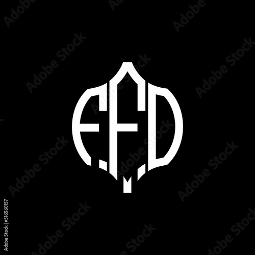 FFO letter logo. FFO best black background vector image. FFO Monogram logo design for entrepreneur and business.
 photo