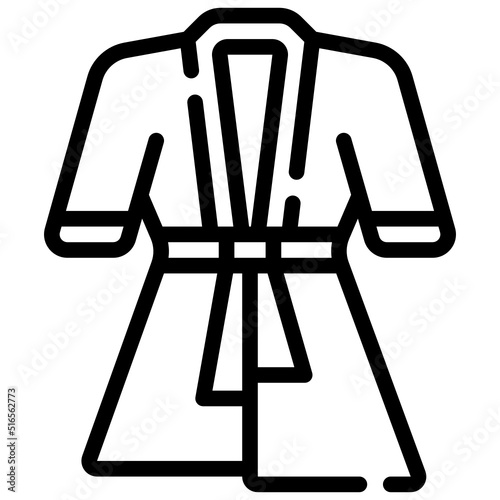 BATHROBE line icon,linear,outline,graphic,illustration