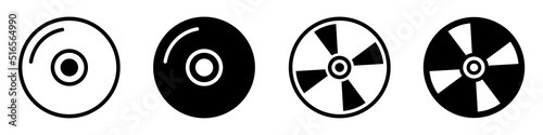 CD or DVD set icon. Disc icon, vector illustrationPrint
