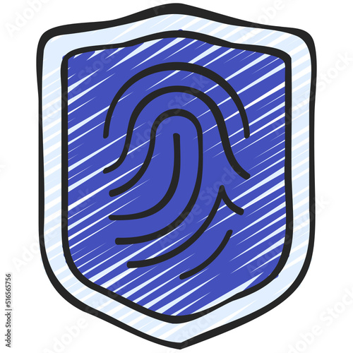 Thumb Print Shield Icon