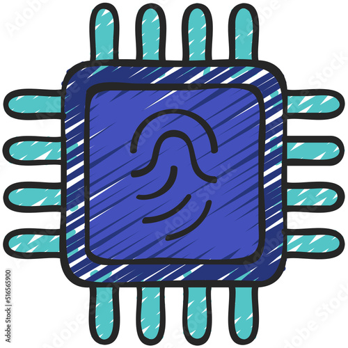 Thumb Print CPU Icon