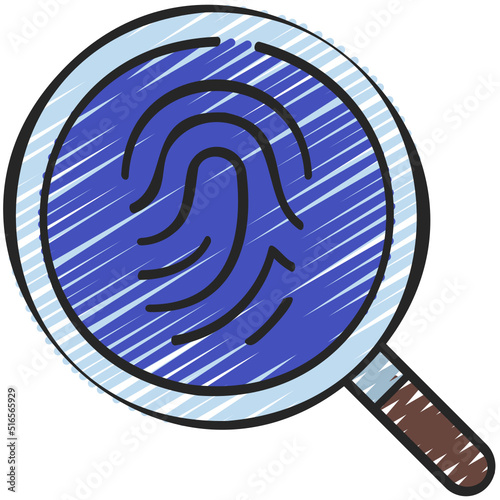 Thumb Print Search Icon