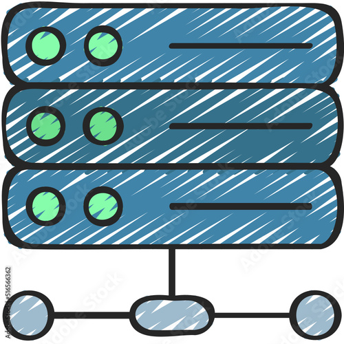 Single Server Network Icon