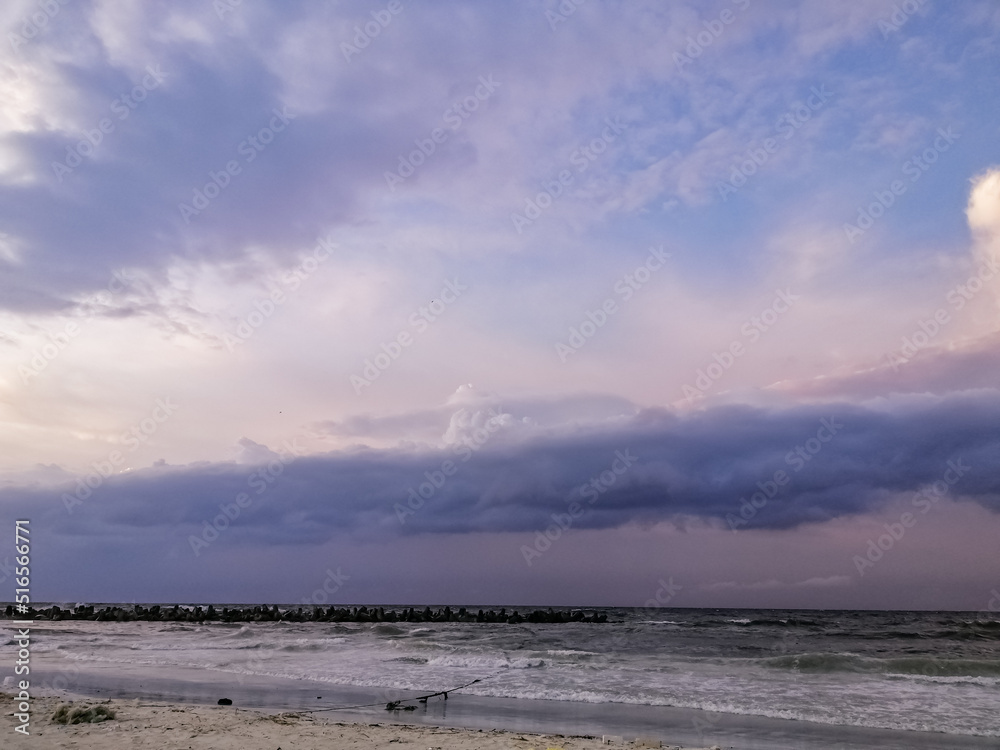 storm over the sea