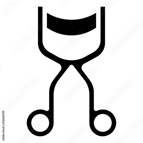 EYELASHES CURLER glyph icon,linear,outline,graphic,illustration