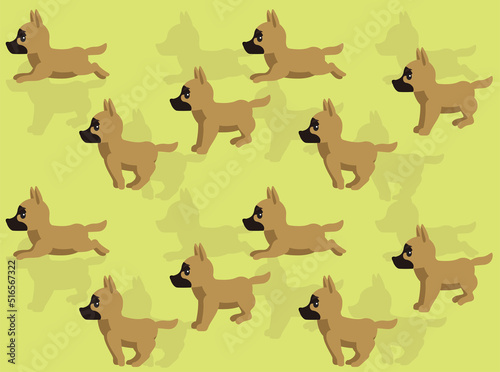 Dog German Shepherd Brown Coat Seamless Wallpaper Background