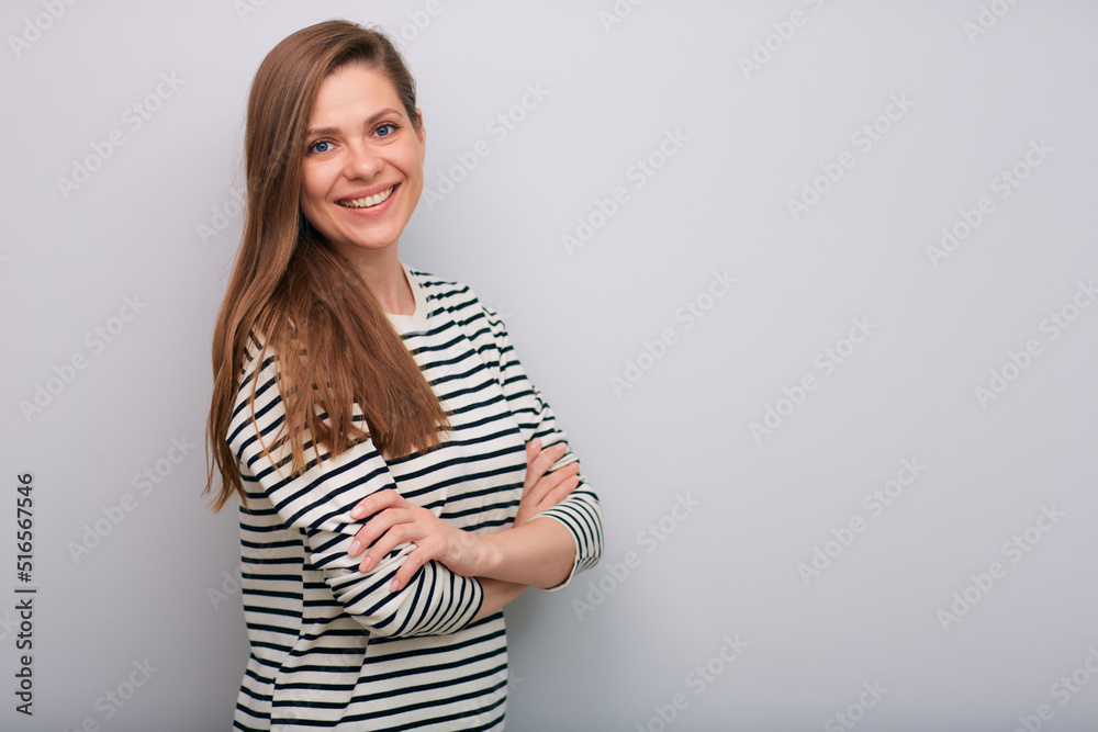 Obraz premium Smiling woman isolated portrait