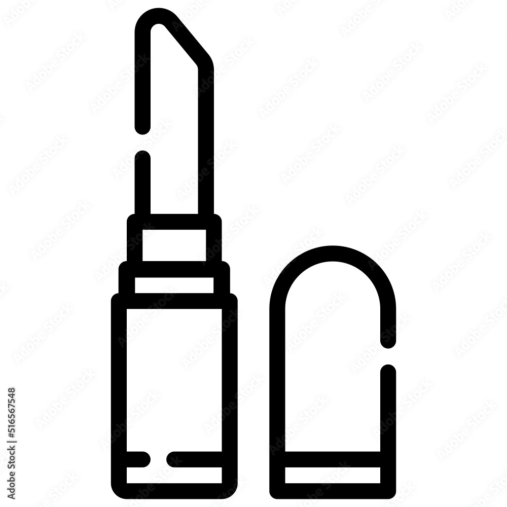 LIPSTICK line icon,linear,outline,graphic,illustration LIPSTICK line icon,linear,outline,graphic,illustration