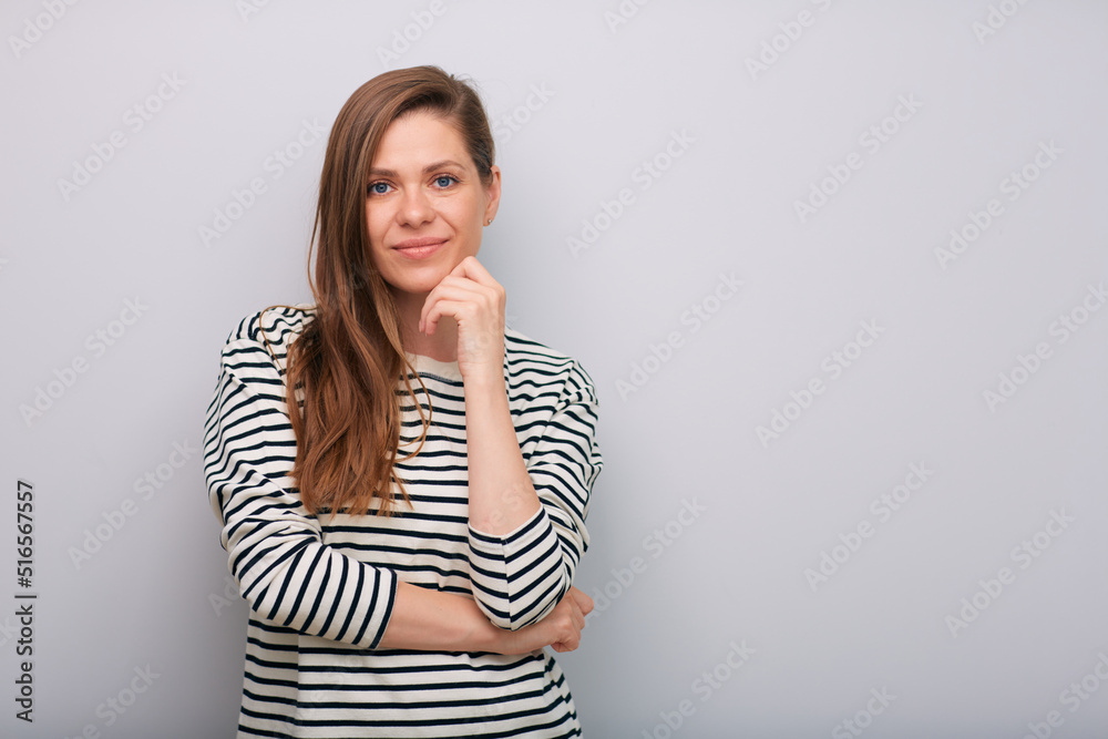 Smiling woman isolated portrait Smiling woman isolated portrait