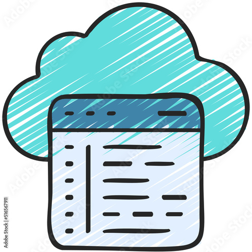 Cloud Coding Icon
