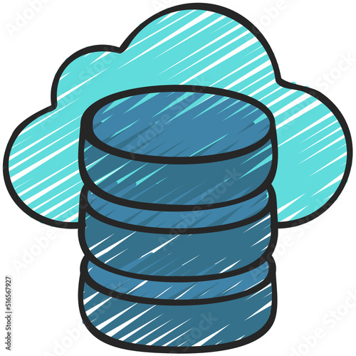 Cloud Database Icon
