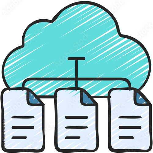 Cloud File Management Icon