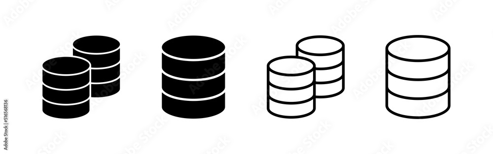 Database icon vector. database sign and symbol Database icon vector. database sign and symbol
