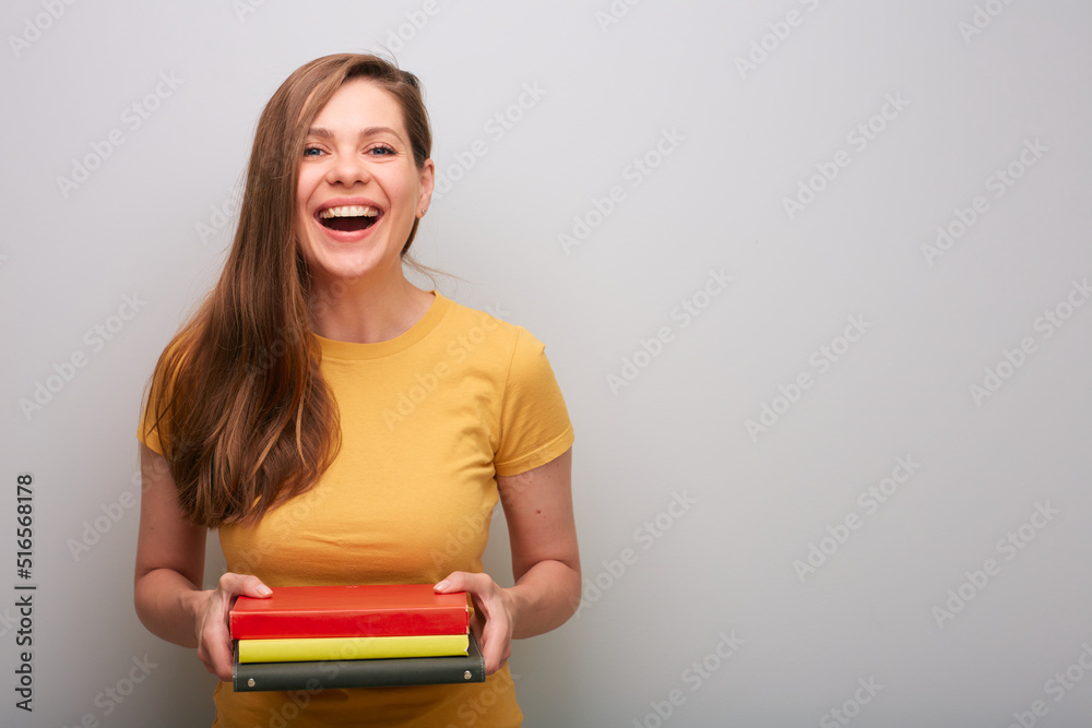 Smiling woman isolated portrait Smiling woman isolated portrait