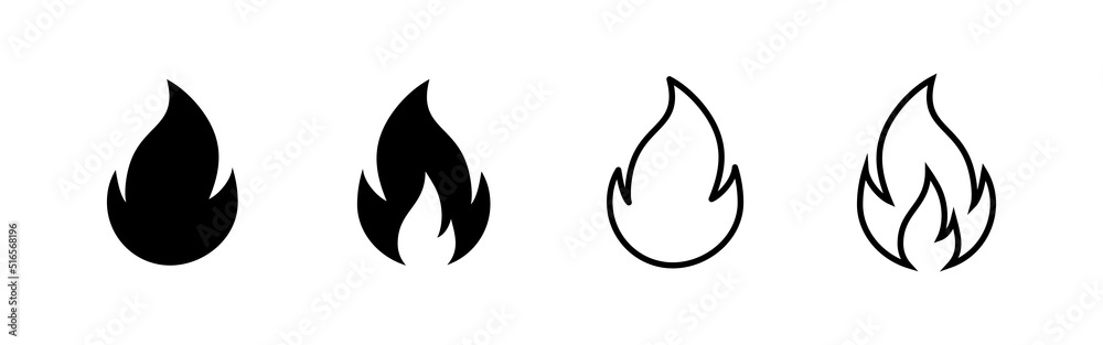 Fire icon vector. fire sign and symbol Fire icon vector. fire sign and symbol