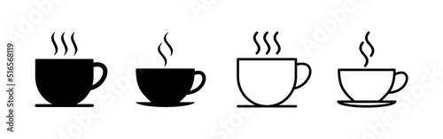 coffee cup icon vector. cup a coffee sign and symbol