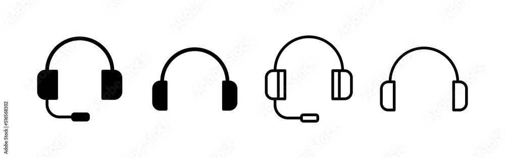 Headphone icon vector. Headvector sign and symbol Headphone icon vector. Headvector sign and symbol