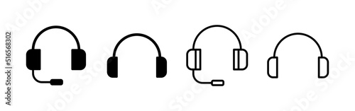 Headphone icon vector. Headvector sign and symbol