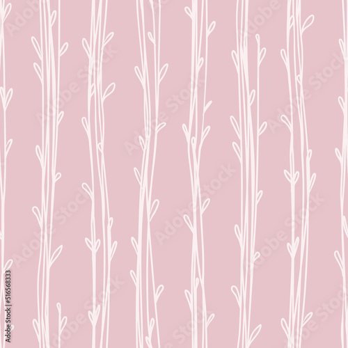 Fototapeta Naklejka Na Ścianę i Meble -  Seamless pattern - grunge brush strokes in pastel pink tones. Abstract vector illustration. Suitable for wrapping paper, various textiles, and as a background for printing.