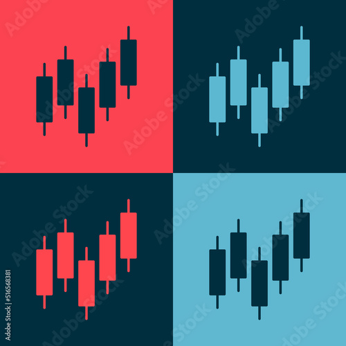 Pop art Browser with stocks market growth graphs and money icon isolated on color background. Monitor with stock charts arrow on screen. Vector