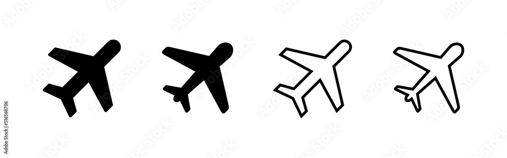 Plane icon vector. Airplane sign and symbol. Flight transport symbol. Travel sign. aeroplane Plane icon vector. Airplane sign and symbol. Flight transport symbol. Travel sign. aeroplane