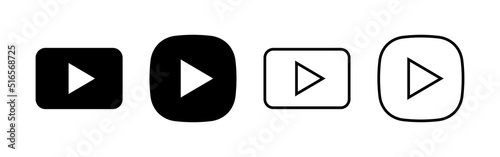 Free Download Play icon vector. Play button sign and symbol - GFXLoad