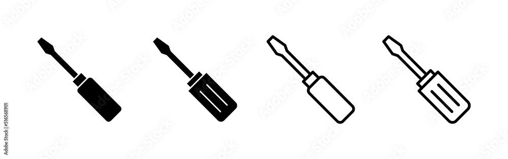 Screwdriver icon vector.tools sign and symbol Screwdriver icon vector.tools sign and symbol