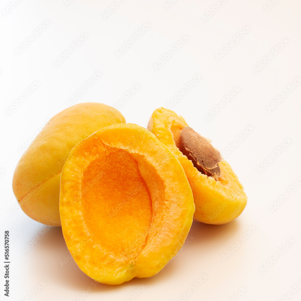 apricot pineapple variety, on a white background