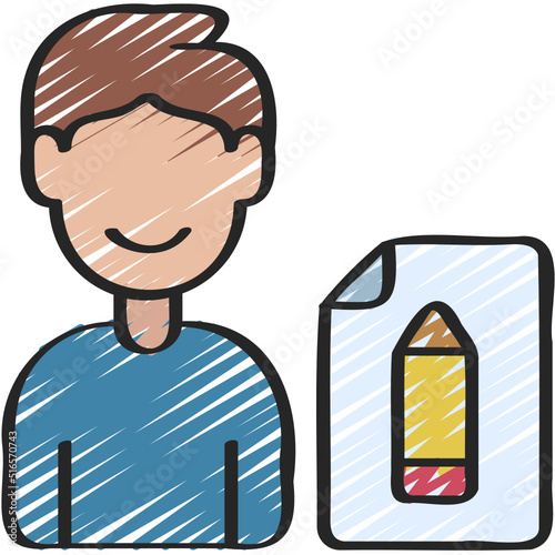 Copywriter Male Icon