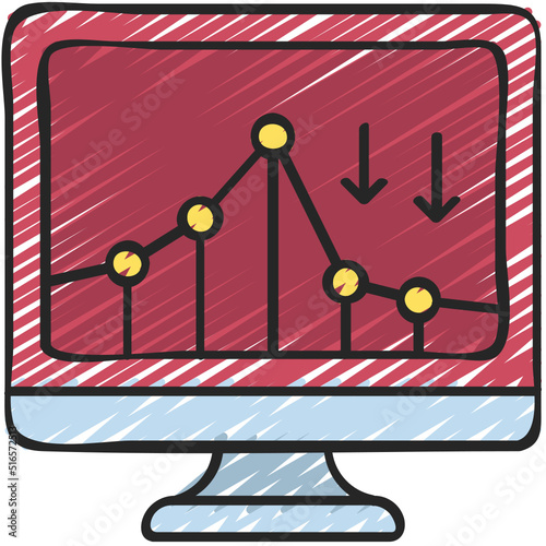 Stock Market Crash Icon