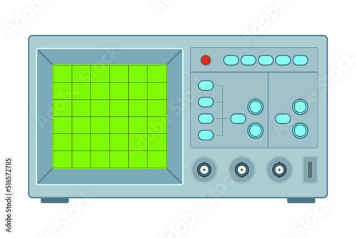 Oscilloscope vector illustration