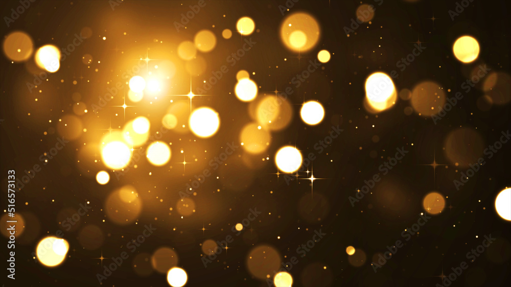 Abstract Orange Glittering Bokeh and Stars Background Abstract Orange Glittering Bokeh and Stars Background