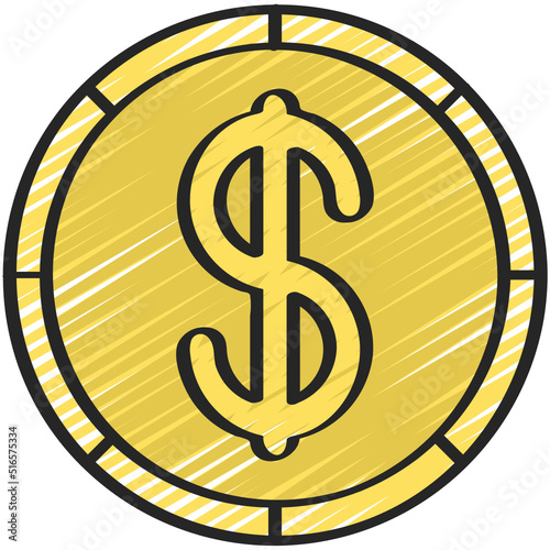 Dollar Coin Icon
