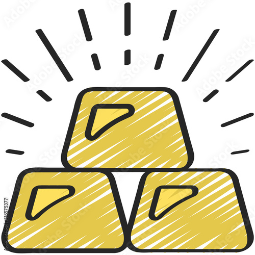 Gold Bars Icon