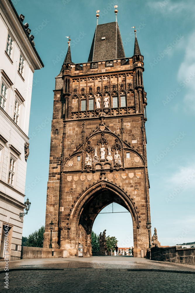 Old town bridge tower on Charles Bridge - Karluv Most. Prague, Czech Republic