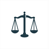 Scale. Justice scales abstract symbol. Weight Scale. Balance and judgment inspiration concept. Part of set.