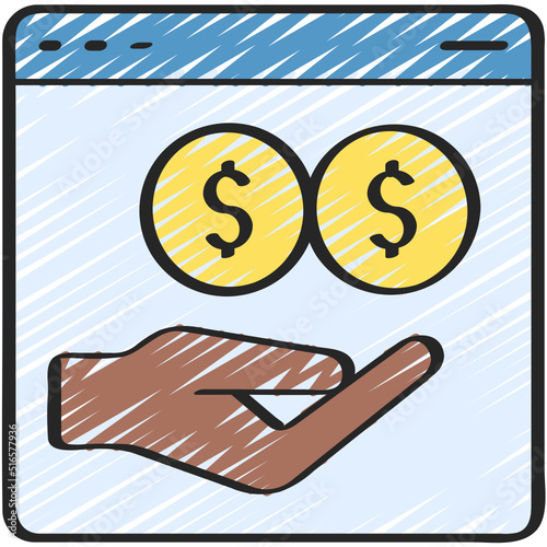 Give Online Money Icon