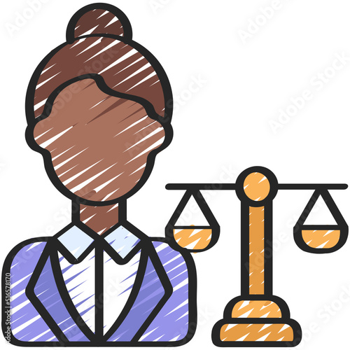 Female Lawyer Icon