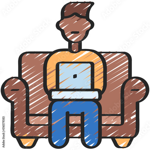 Work On Sofa Icon