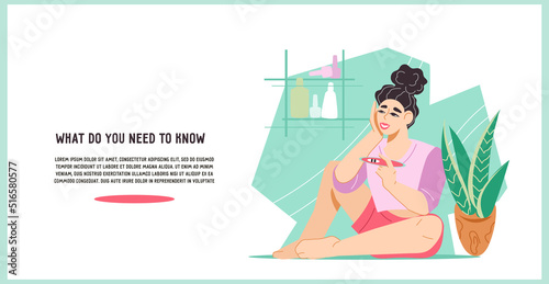 Maternity training, pregnancy courses and online consultation for pregnant women concept web banner. Advices, courses for expectant mothers, preparation for childbirth, vector illustration.