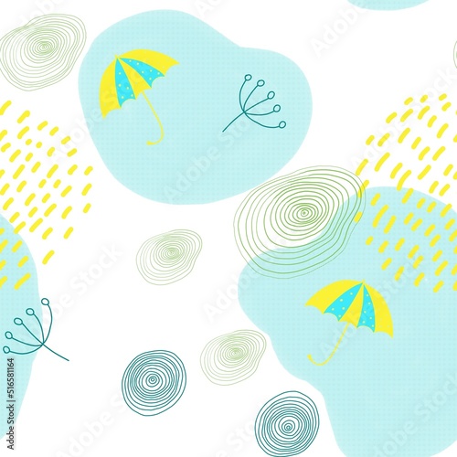illustration of an background, seamless background, delicate yellow-turquoise tones endless texture is hand-drawn, in the style of colored pencils, for printing on paper, napkins, textiles, packaging 