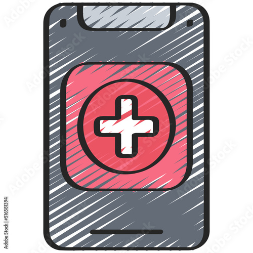 Mobile Health App Icon