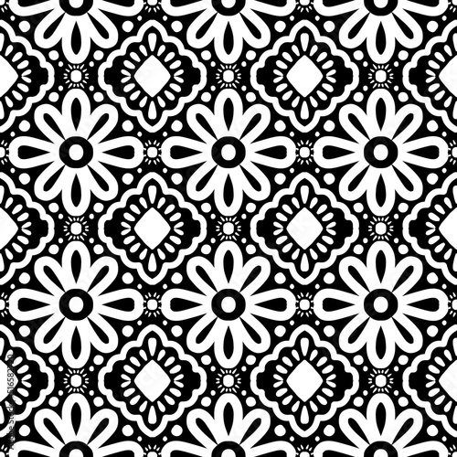 black and white seamless pattern © saifon