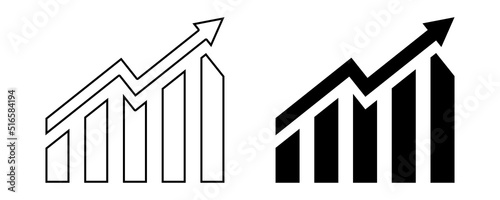 Economic growth and recovery. Vector illustration.