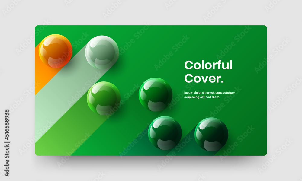 Original brochure design vector concept. Creative realistic spheres horizontal cover template. Original brochure design vector concept. Creative realistic spheres horizontal cover template.