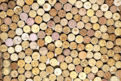 Abstract background of used wine corks