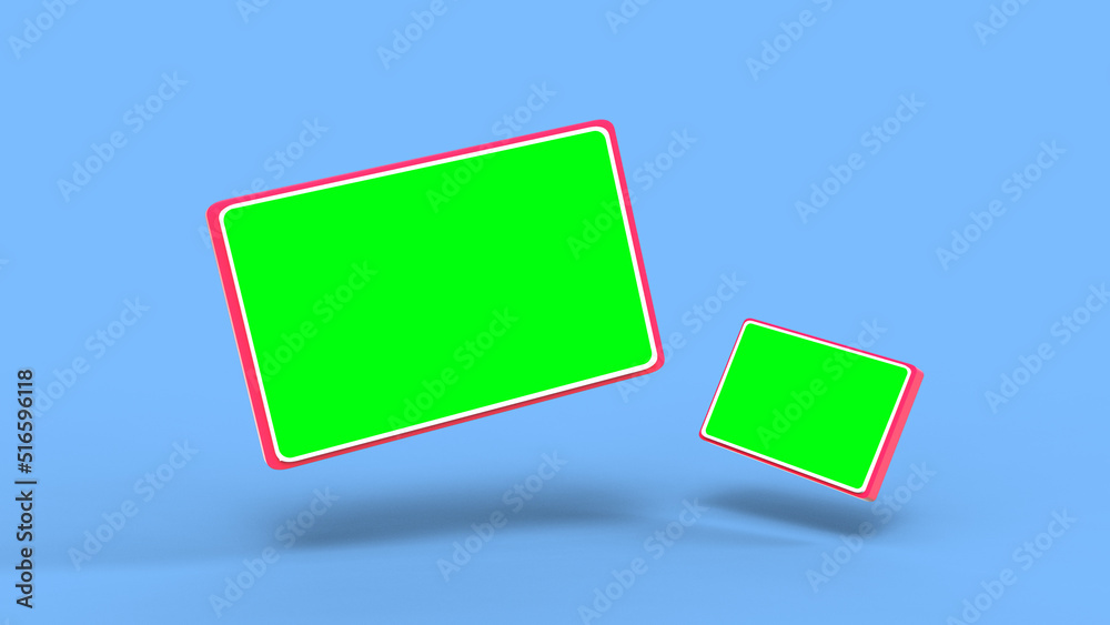 Blank City billboard stand green screen advertisement Banner for marketing Blank 3d rendering Blank City billboard stand green screen advertisement Banner for marketing Blank 3d rendering